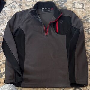 Spyder Men's Charcoal and Black Performance Jacket